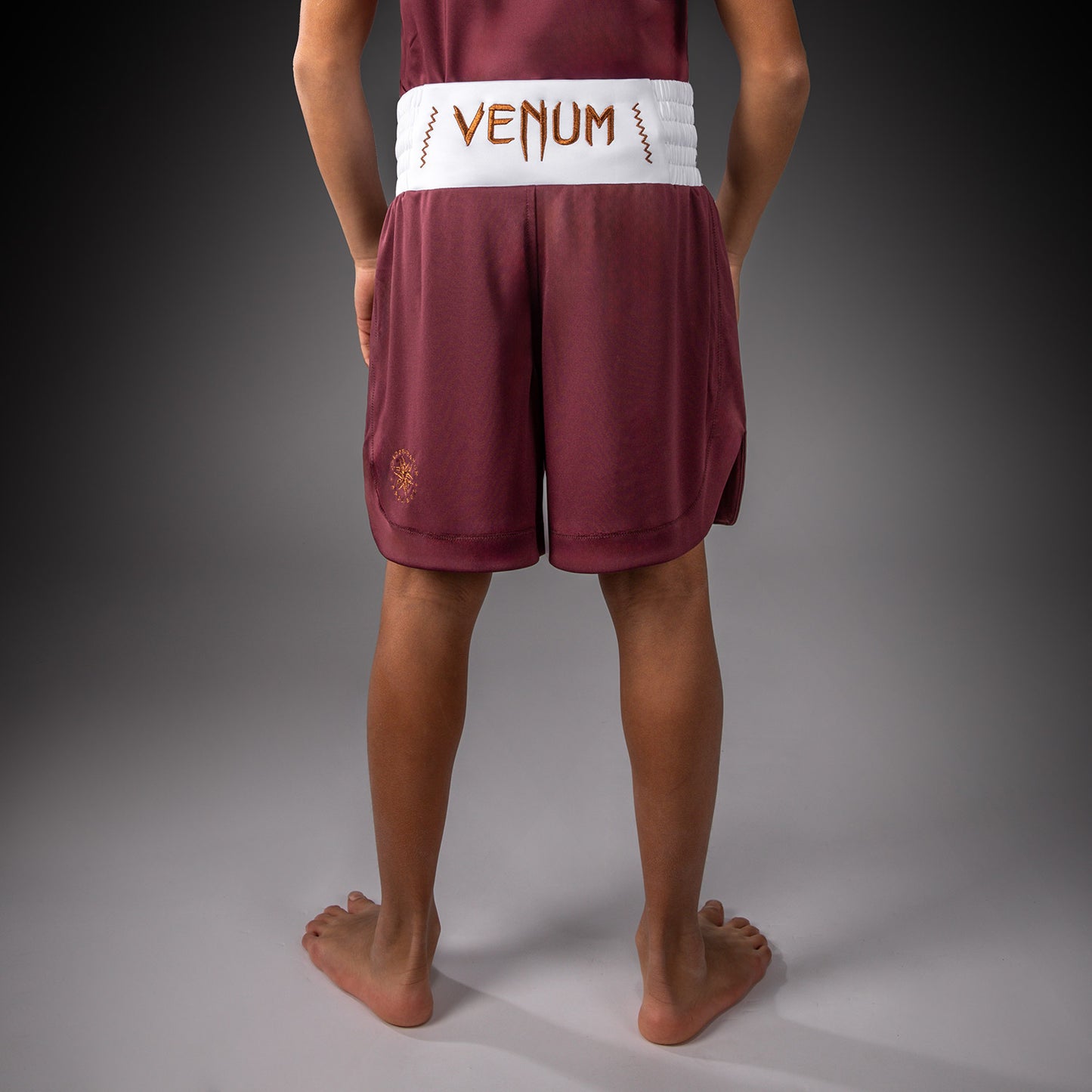 Venum Classic キッズ用 ボクシングショーツ – バーガンディ