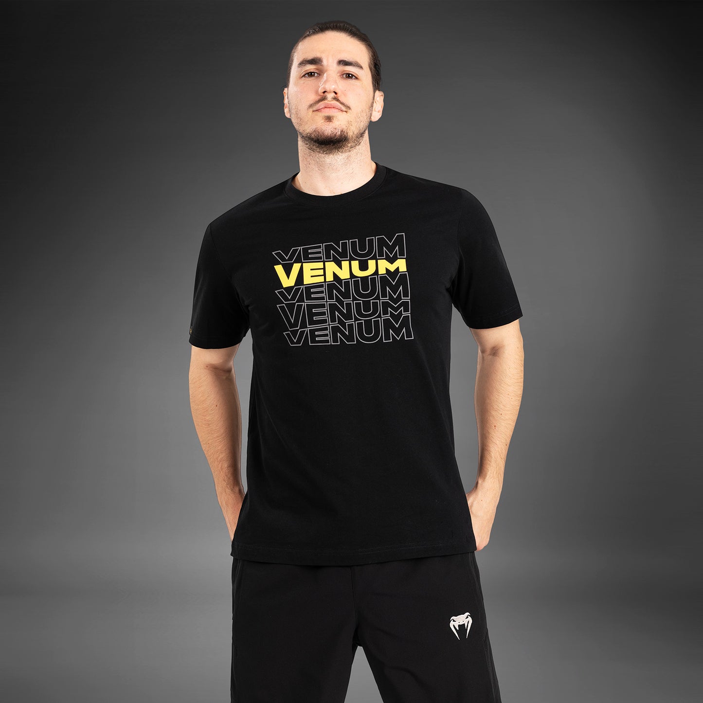 Venum Vertigo メンズ半袖Tシャツ - ブラック/イエロー