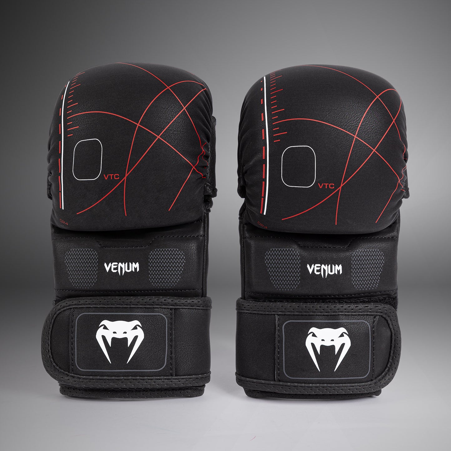 Venum Tactical XT MMA スパーリンググローブ - ブラック/ファイヤーレッド