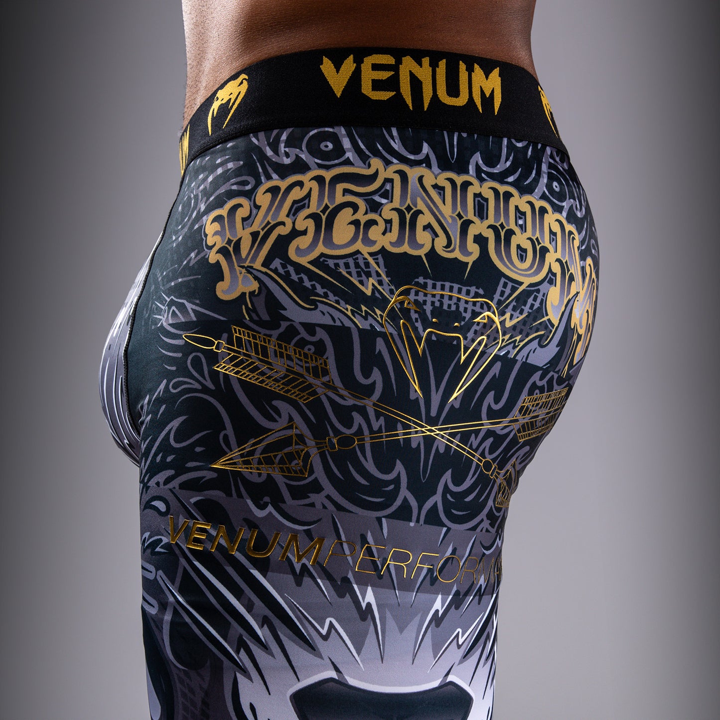 Venum Wolf Atak スパッツ – ブラック/グレー