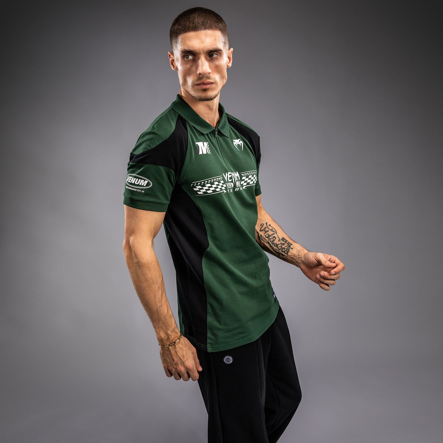Venum Motorsport - ディープフォレスト コットンポロシャツ