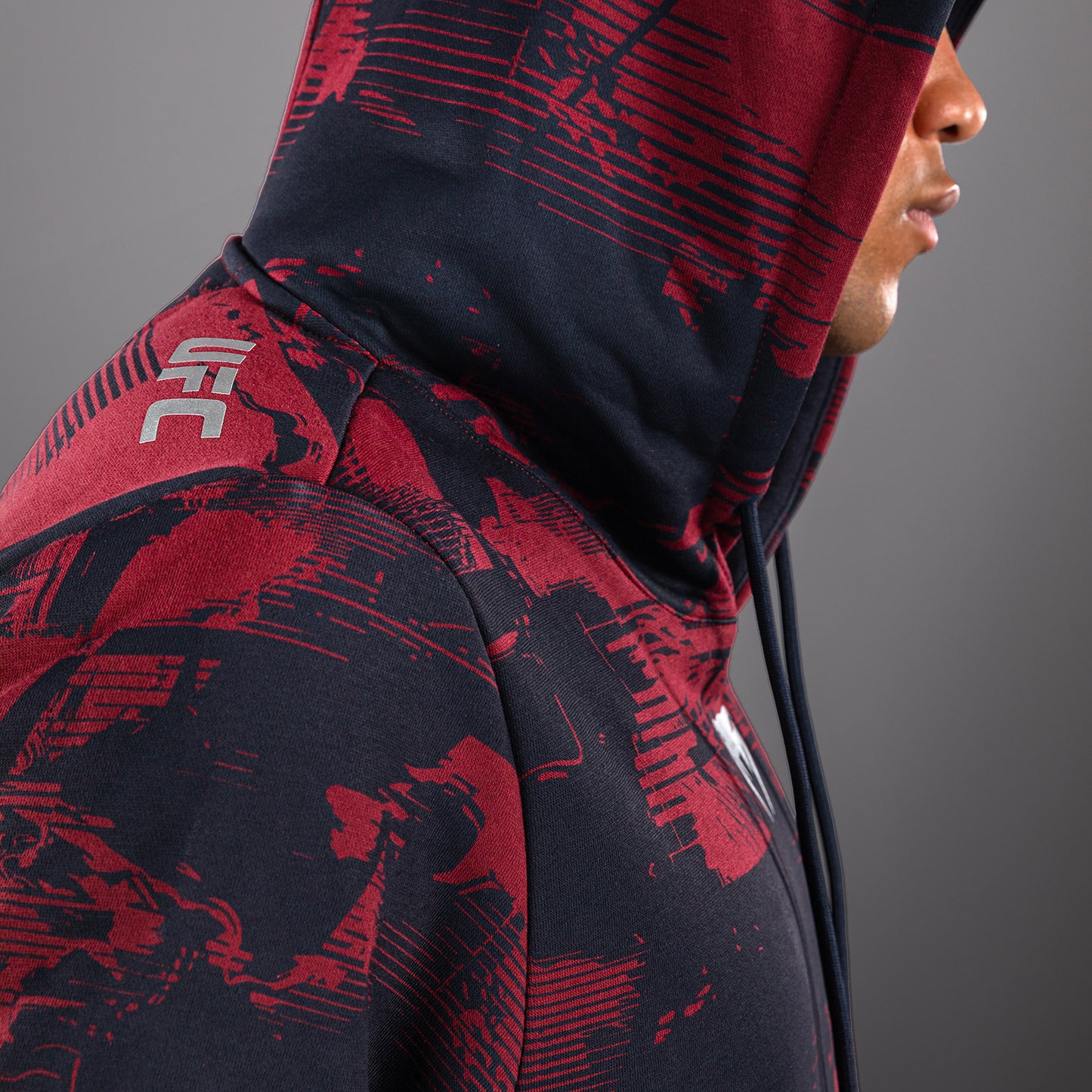 UFC Zenith by Venum Authentic Fight Week プルオーバーパーカー メンズ - ネイビーブルー/バーガンディ/シルバー