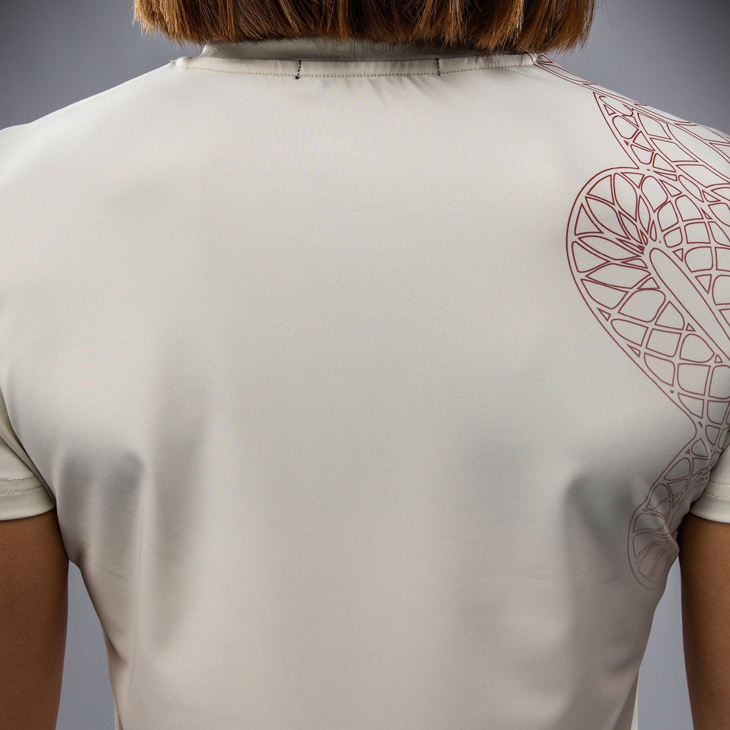 Venum Serpenti レディース ドライテック Tシャツ – アイボリー/バーガンディ