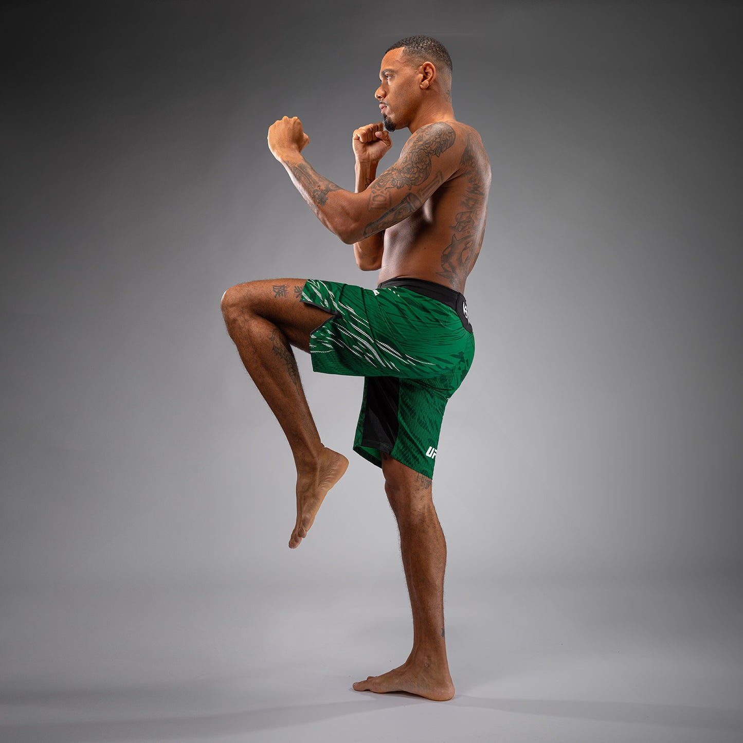 UFC Fusion by Venum Authentic Fight Night レスリングショーツ（男性用、フィットラルゴ） - グリーン