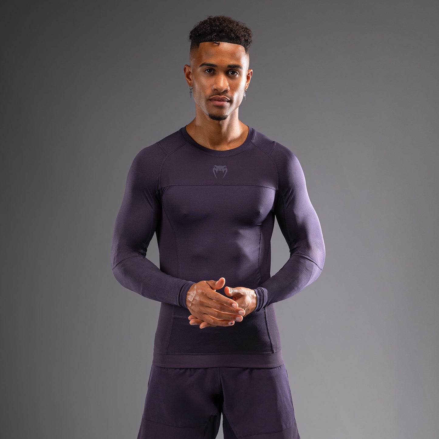 Venum G-Fit Air 長袖ラッシュガード メンズ - ディープパープル