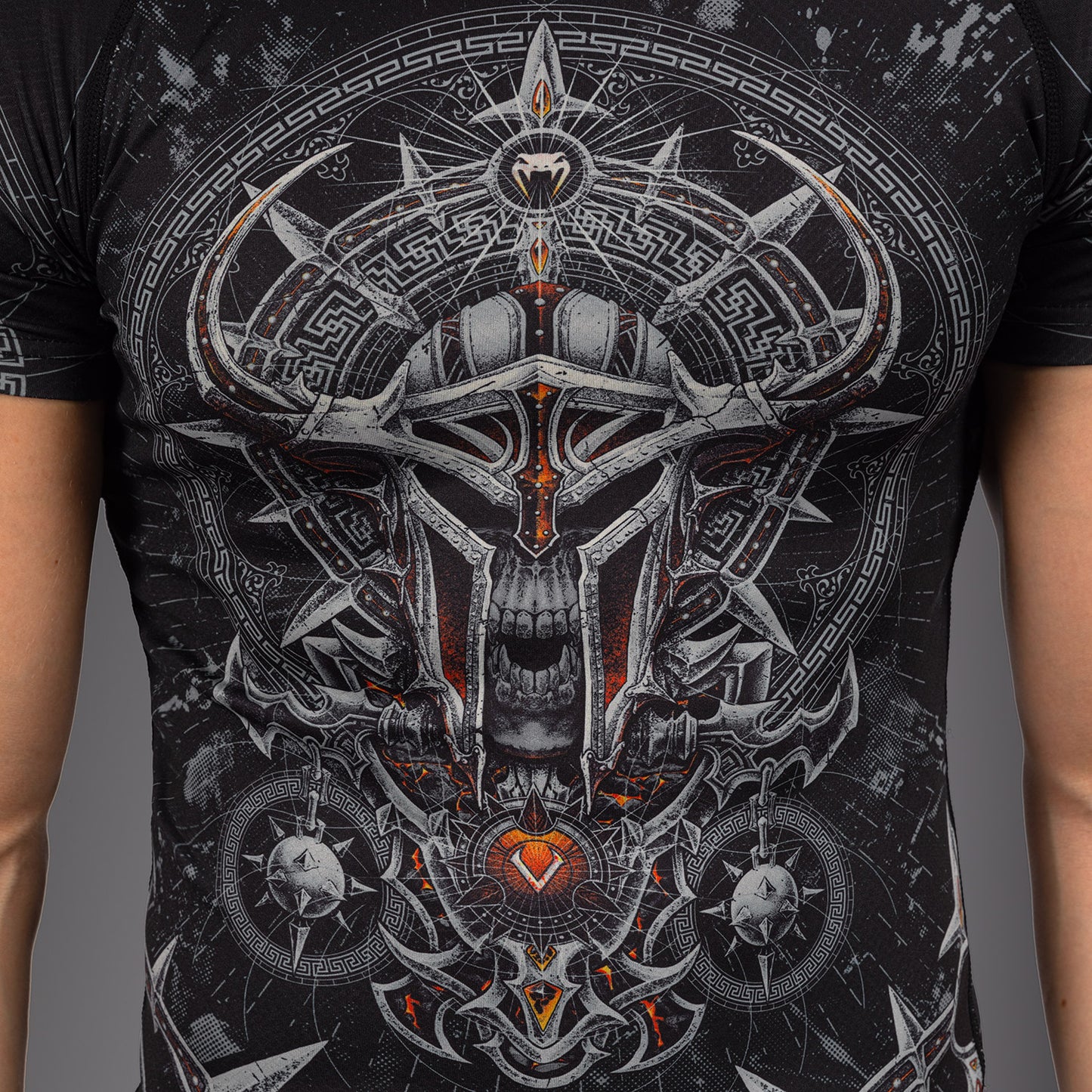 Venum Gladiator 5.0 ショート・スリーブ Tシャツ - ブラック/シルバー
