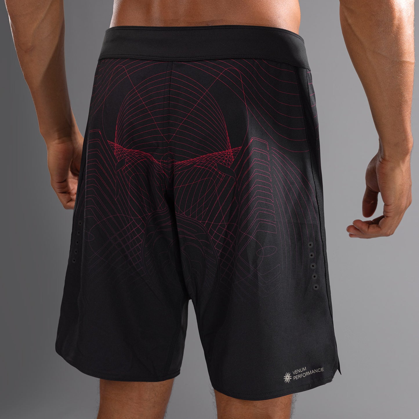 Venum G-Fit Air ファイトショーツ メンズ - ディープブラック/ファイヤーレッド