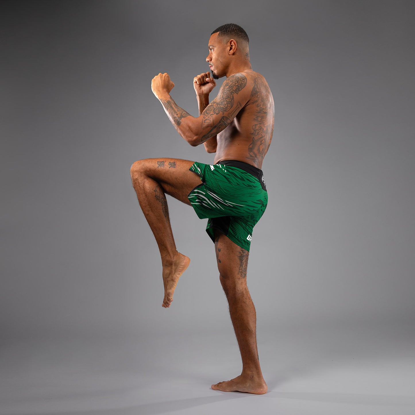 UFC Fusion by Venum Authentic Fight Night レスリングショーツ（男性用、フィットコルト） - グリーン