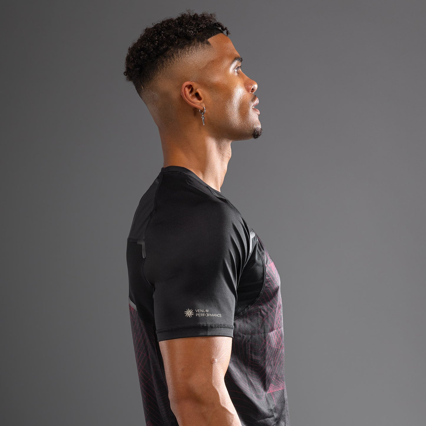 Venum G-Fit Air ドライテックTシャツ メンズ - ディープブラック/ファイヤーレッド