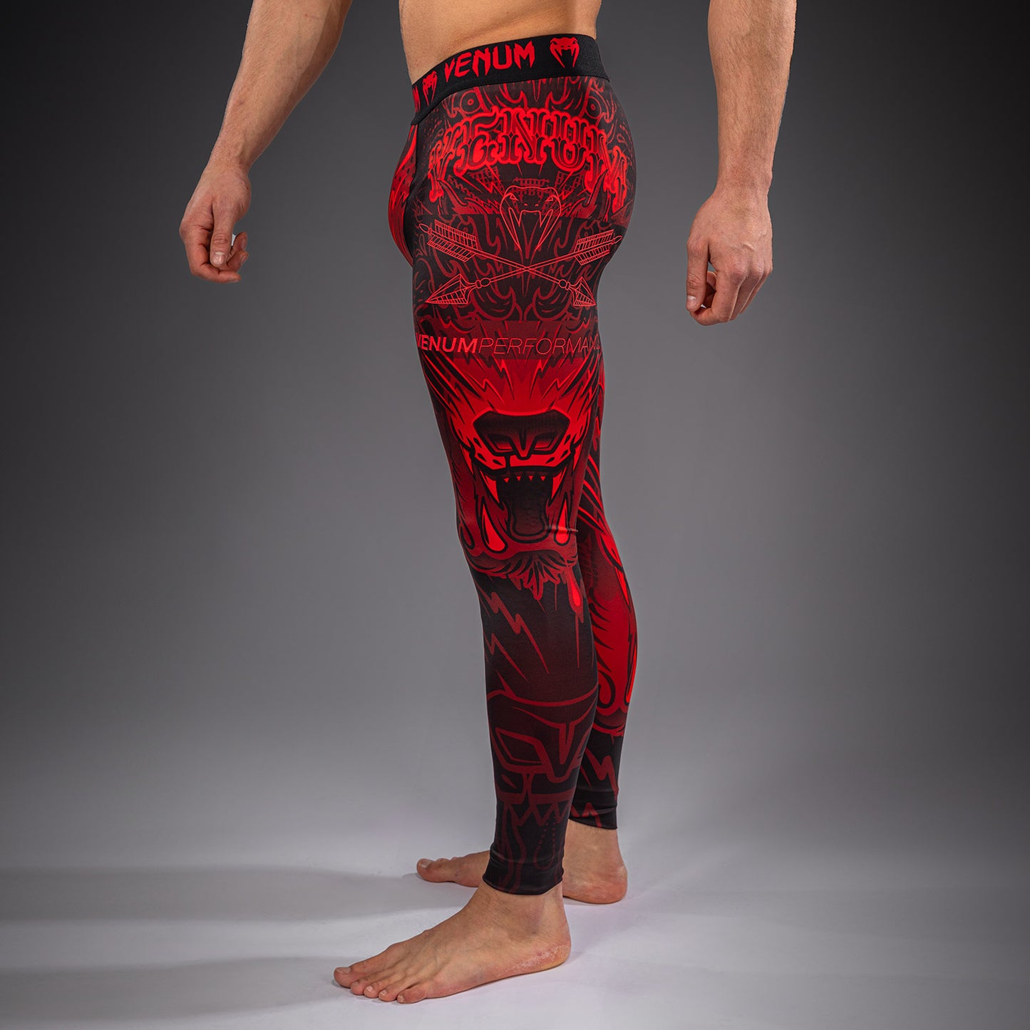 Venum Wolf Atak スパッツ – ブラック/レッド