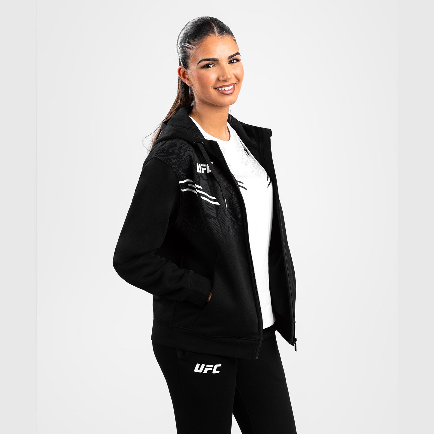 UFC Adrenaline by Venum Replica ウィメンズ・ジップパーカー - ブラック