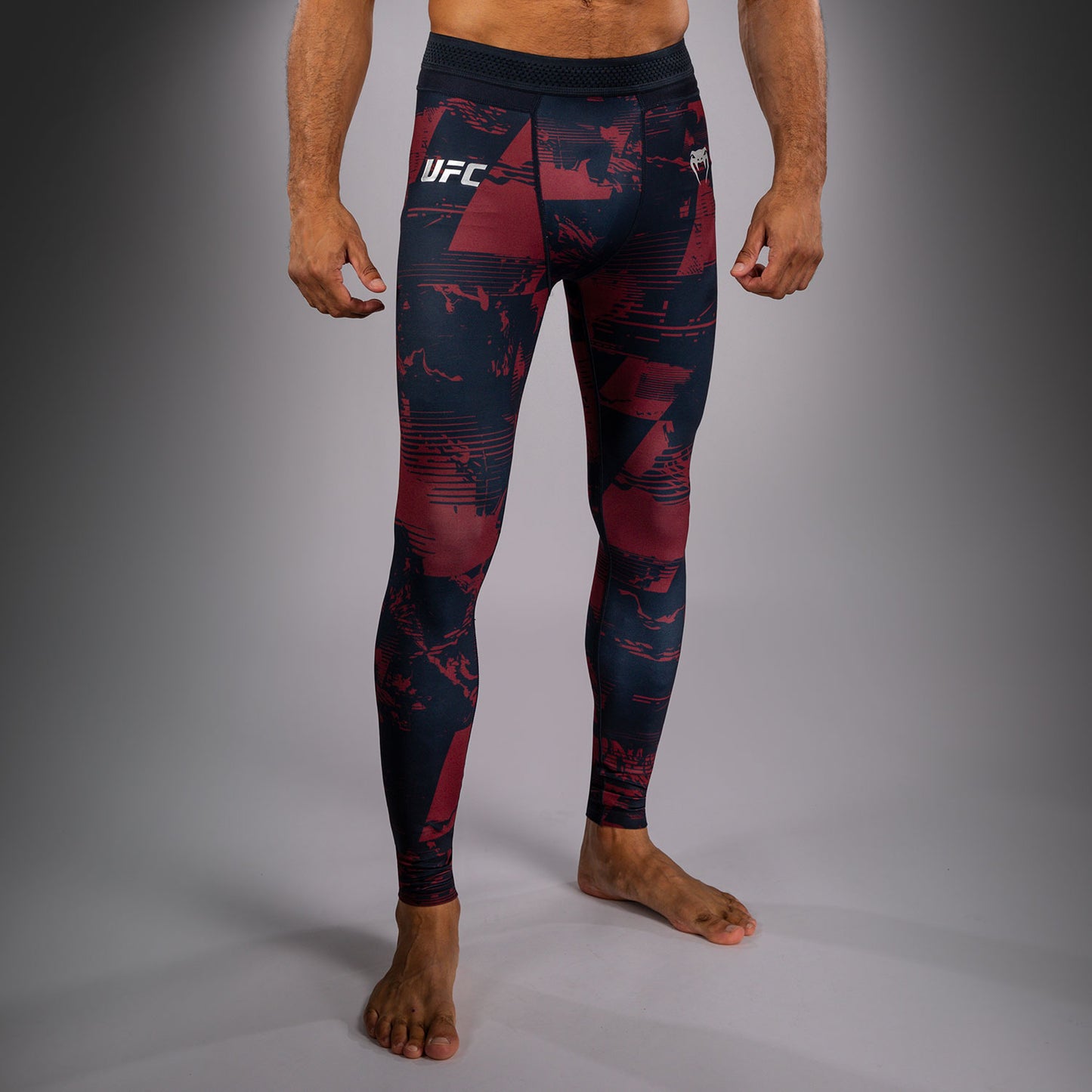 UFC Zenith by Venum Authentic Fight Week パフォーマンスタイツ メンズ - ネイビーブルー/バーガンディ/シルバー