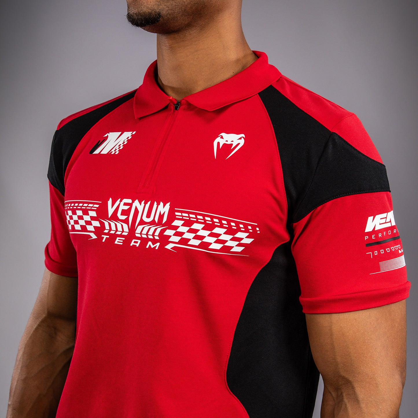 Venum Motorsport - レーサーレッド コットンポロシャツ