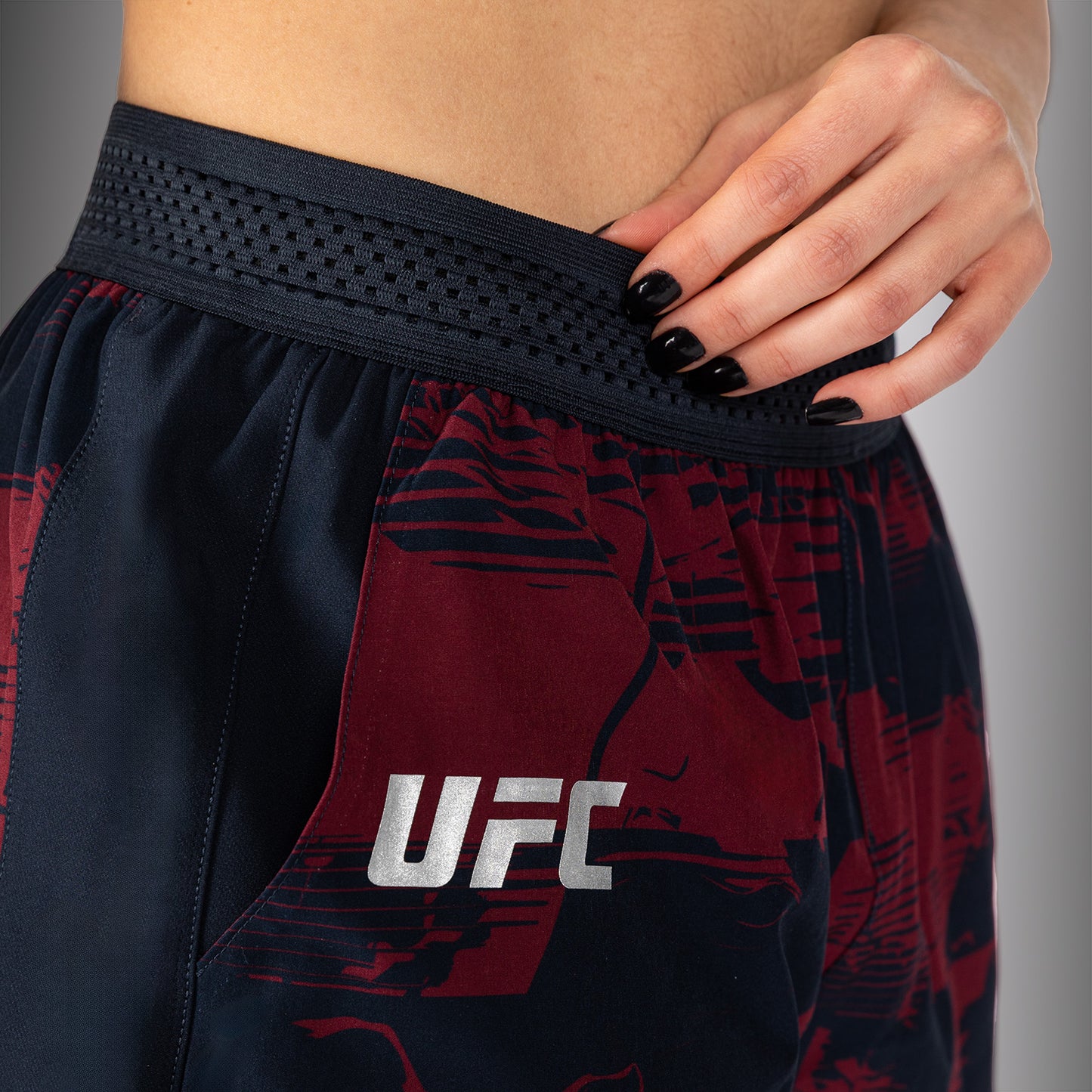 UFC Zenith by Venum Authentic Fight Week パフォーマンスショーツ レディース - ネイビーブルー/バーガンディ/シルバー
