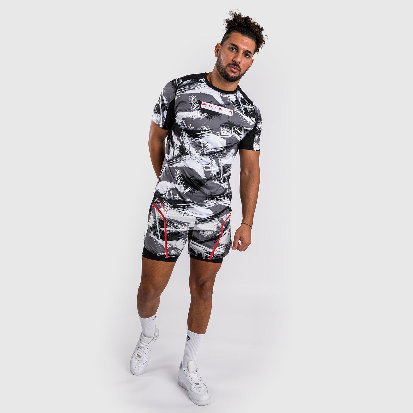 Venum Electron 3.0 ドライテックTシャツ - グレー／レッド