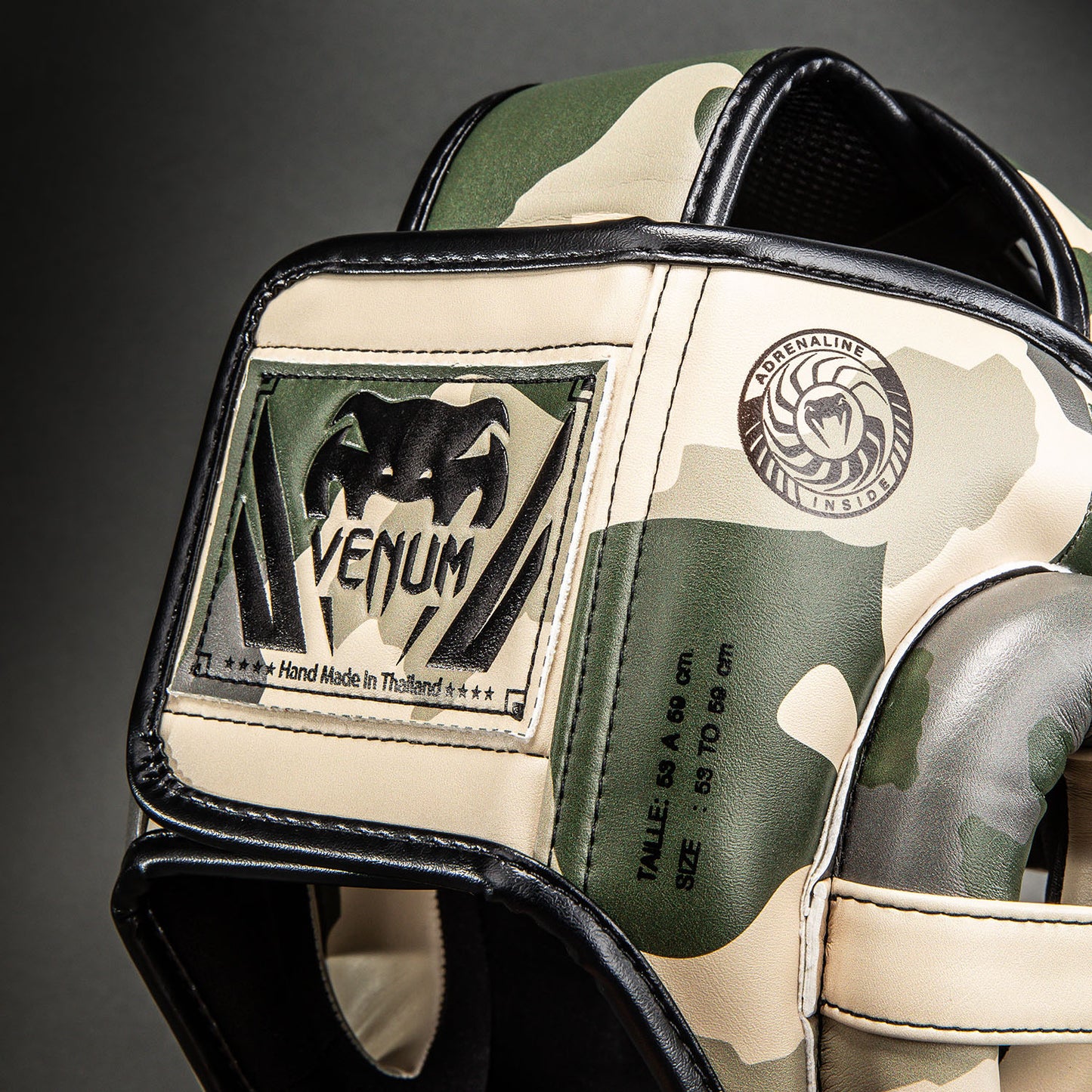 Venum Elite Camo ヘッドギア – カーキ/オフホワイト