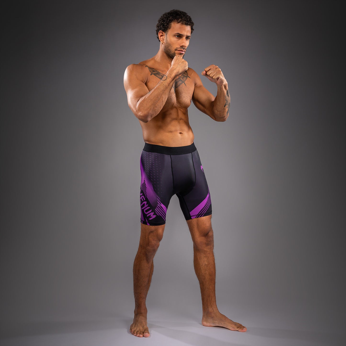 Venum No-Gi 6.0 コンプレッションショーツ - ブラック/パープル