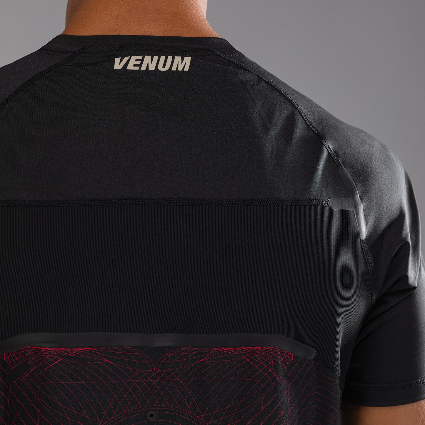 Venum G-Fit Air ドライテックTシャツ メンズ - ディープブラック/ファイヤーレッド