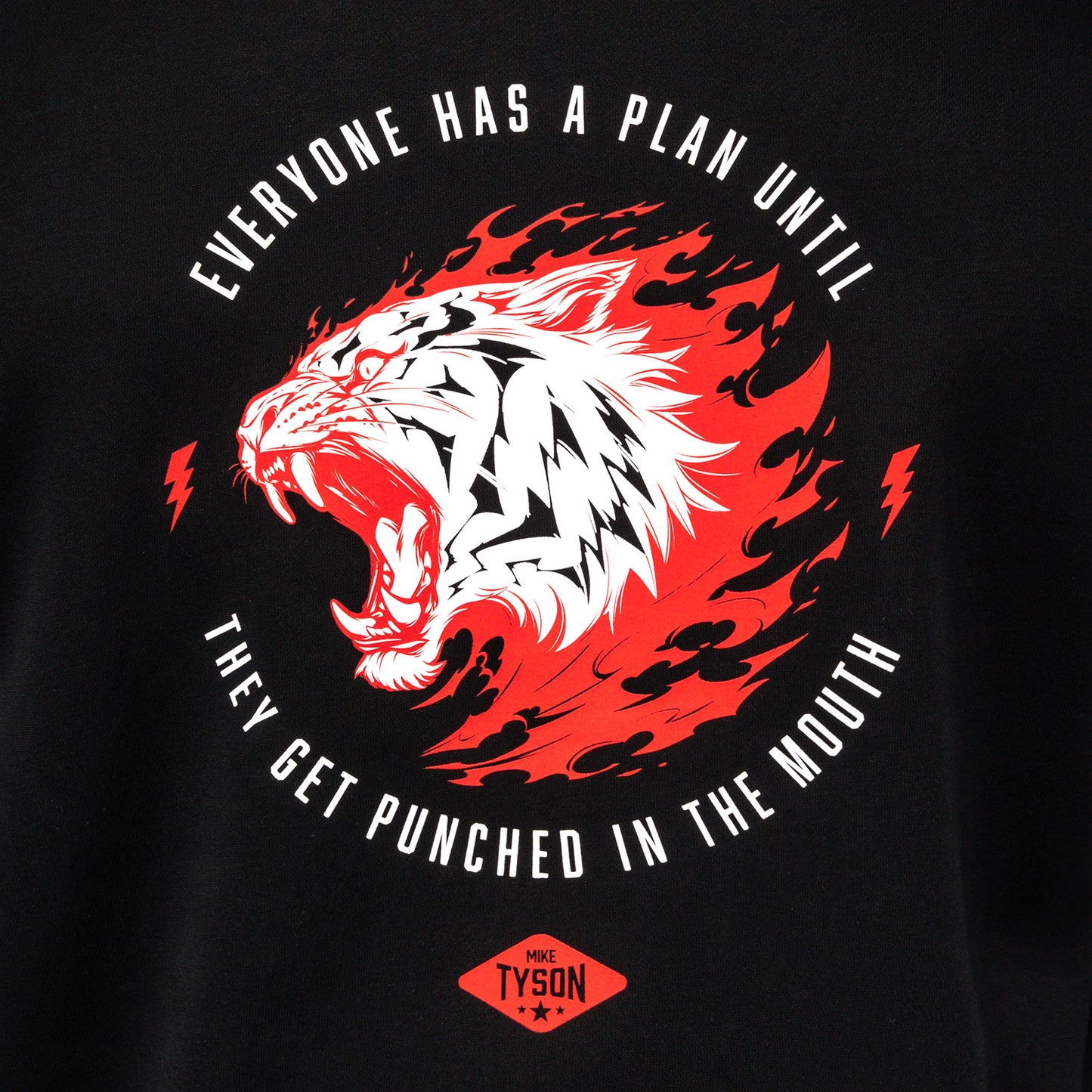 Venum x Mike Tyson Tiger フーディー - ディープブラック/インテンスレッド