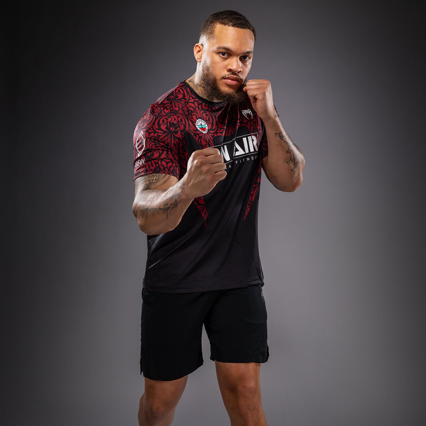 Venum Bulgarian Top Team (BTT) ドライテックTシャツ – ブラック/レッド