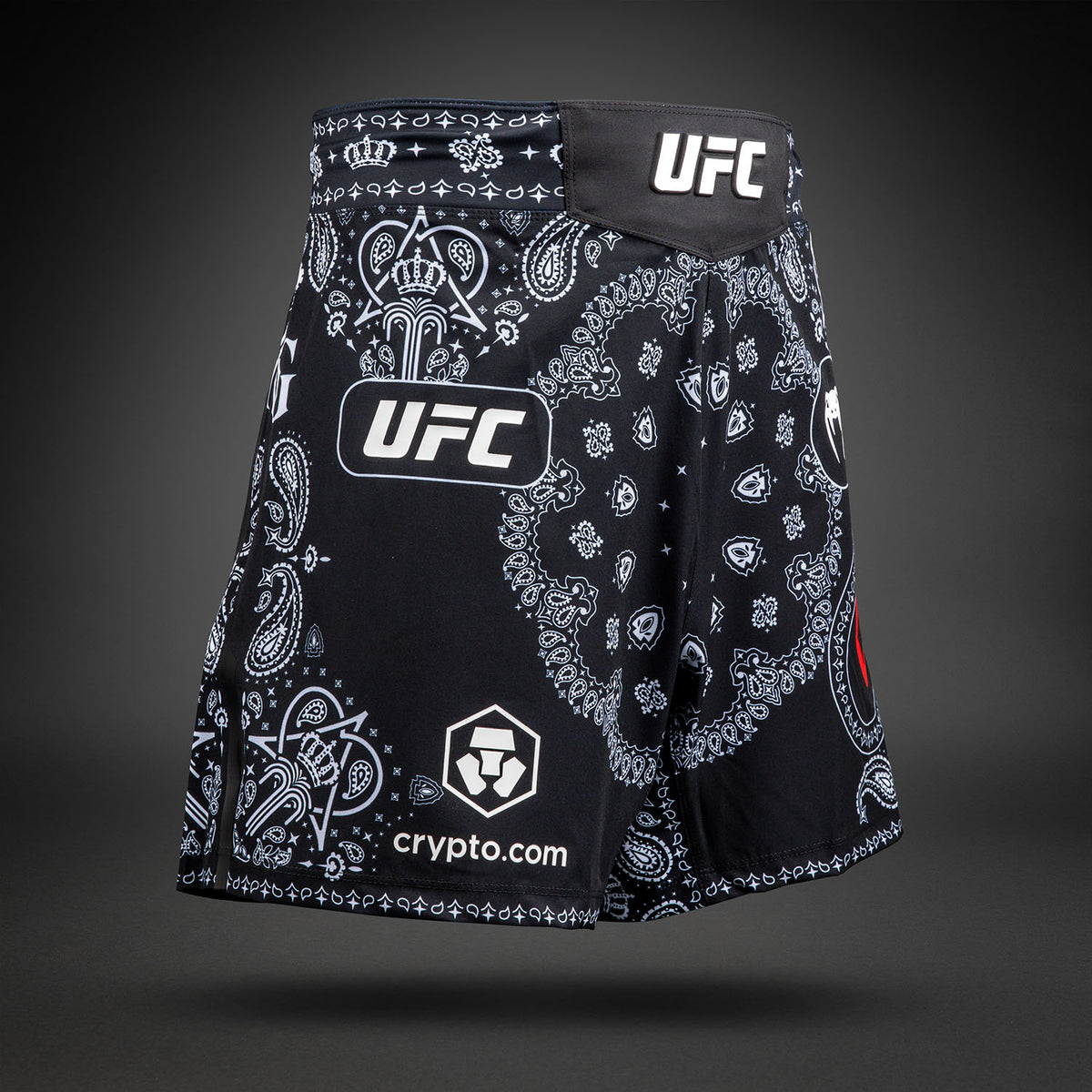 Venum UFC Unrivaled by Venum メンズ King Green ショートフィット ファイトショーツ – ブラック