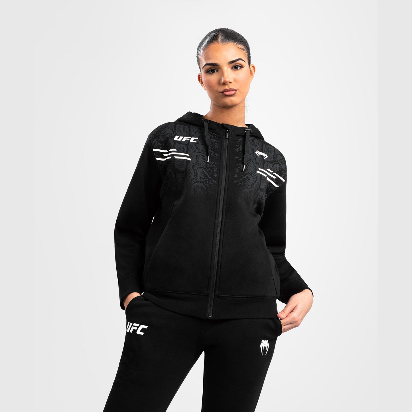 UFC Adrenaline by Venum Replica ウィメンズ・ジップパーカー - ブラック