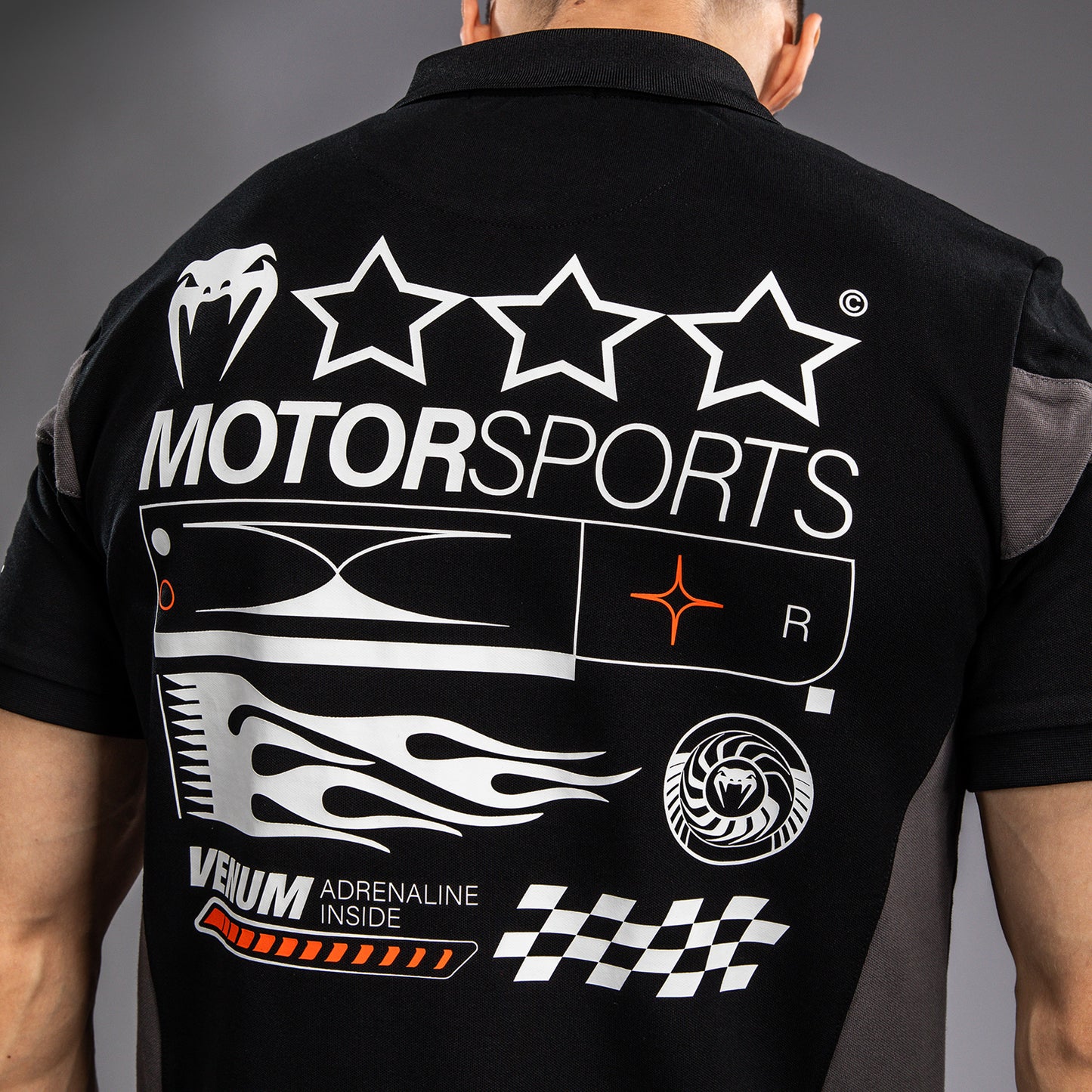 Venum Motorsport - ディープブラック コットンポロシャツ