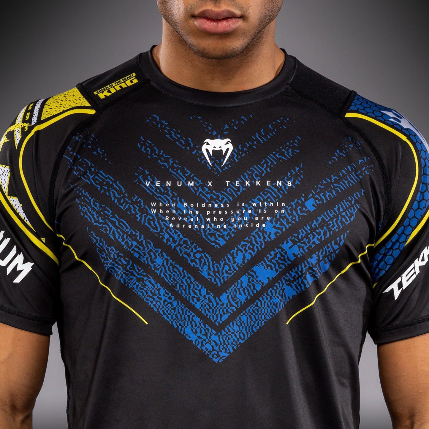 Venum x TEKKEN 8 ドライテックTシャツ - キング - ブラック/イエロー