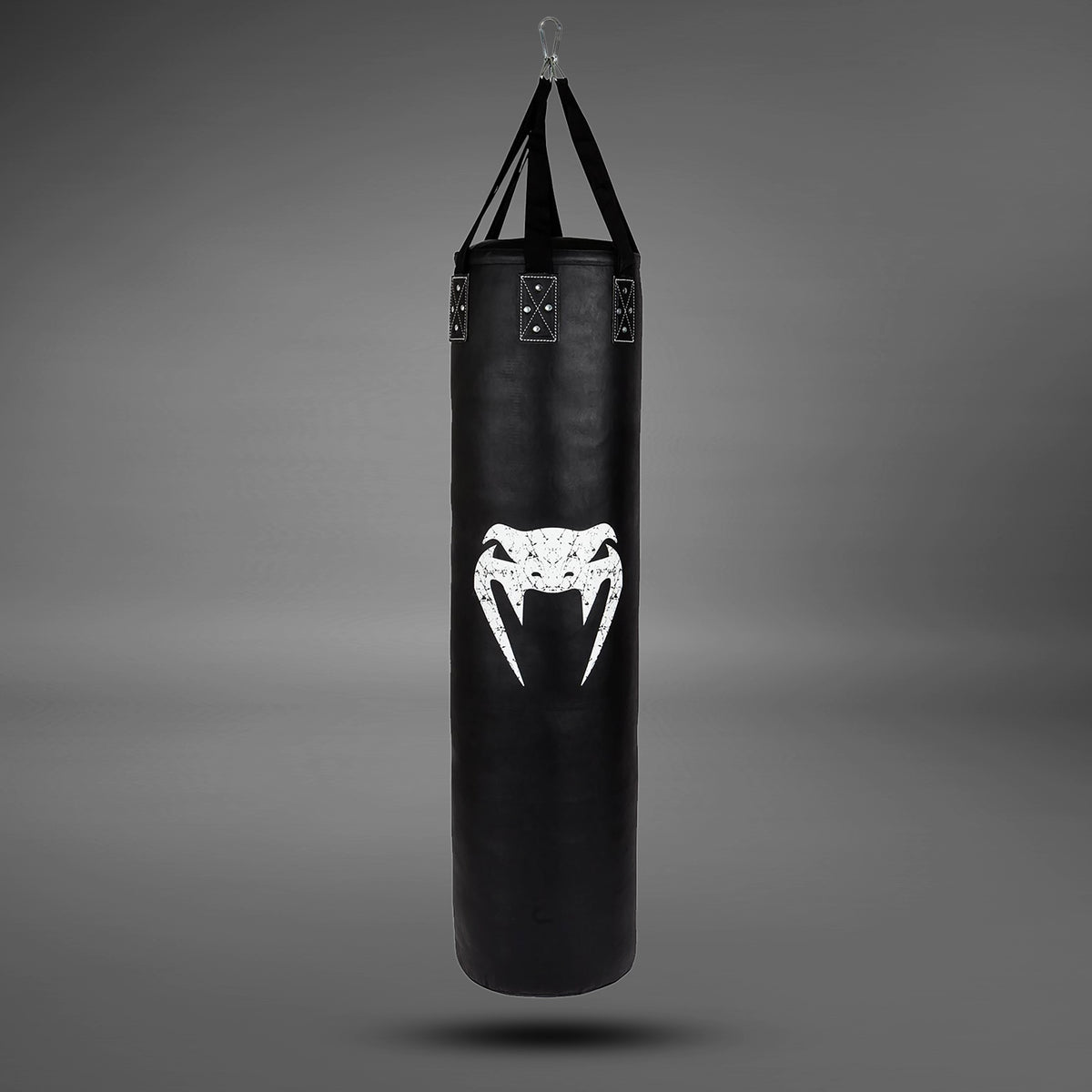 Venum Challenger ヘビーバッグ＋天井フック - ブラック/ホワイト - 充填済み - 170cm