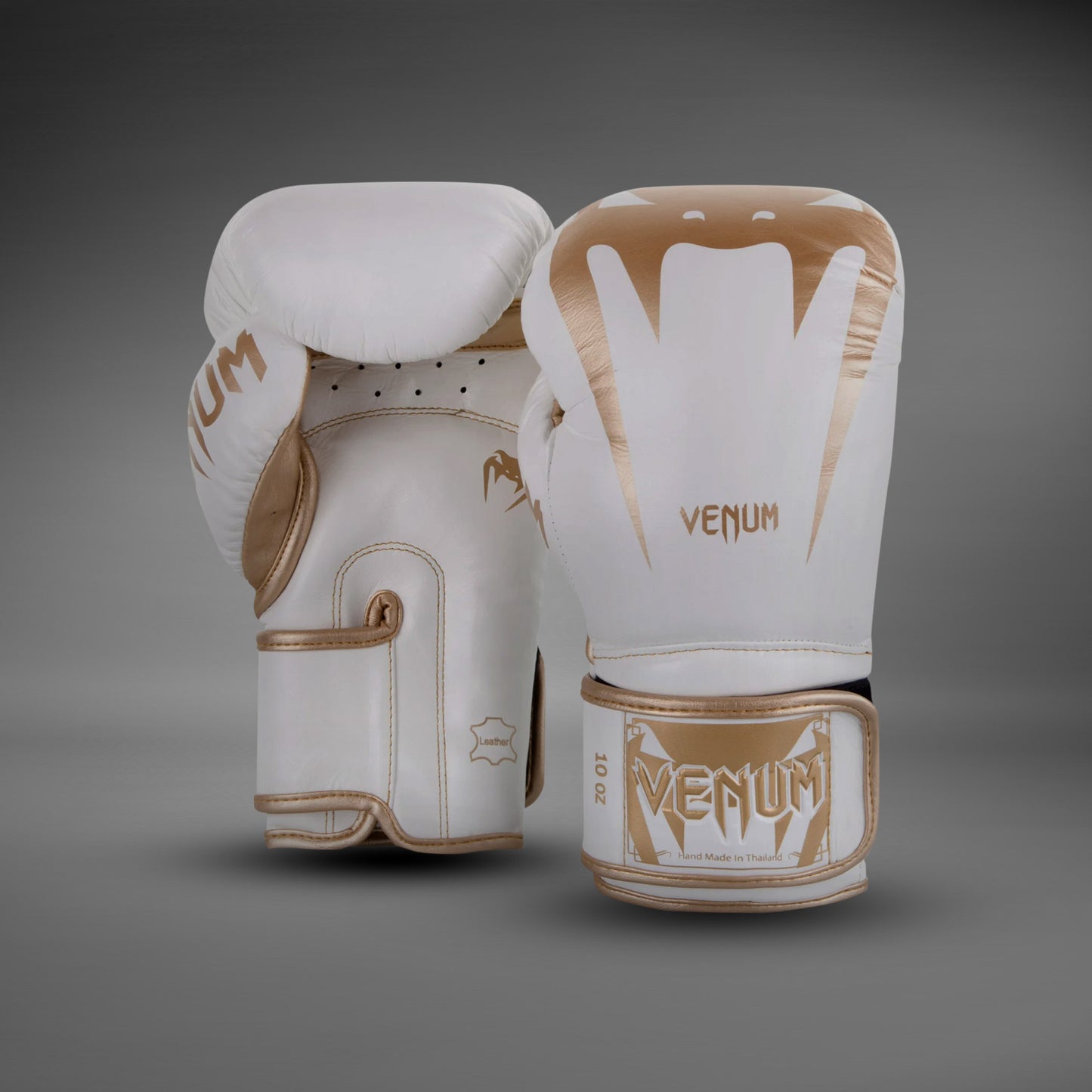 Venum Giant 3.0 ボクシンググローブ - ナッパレザー - ホワイト/ゴールド