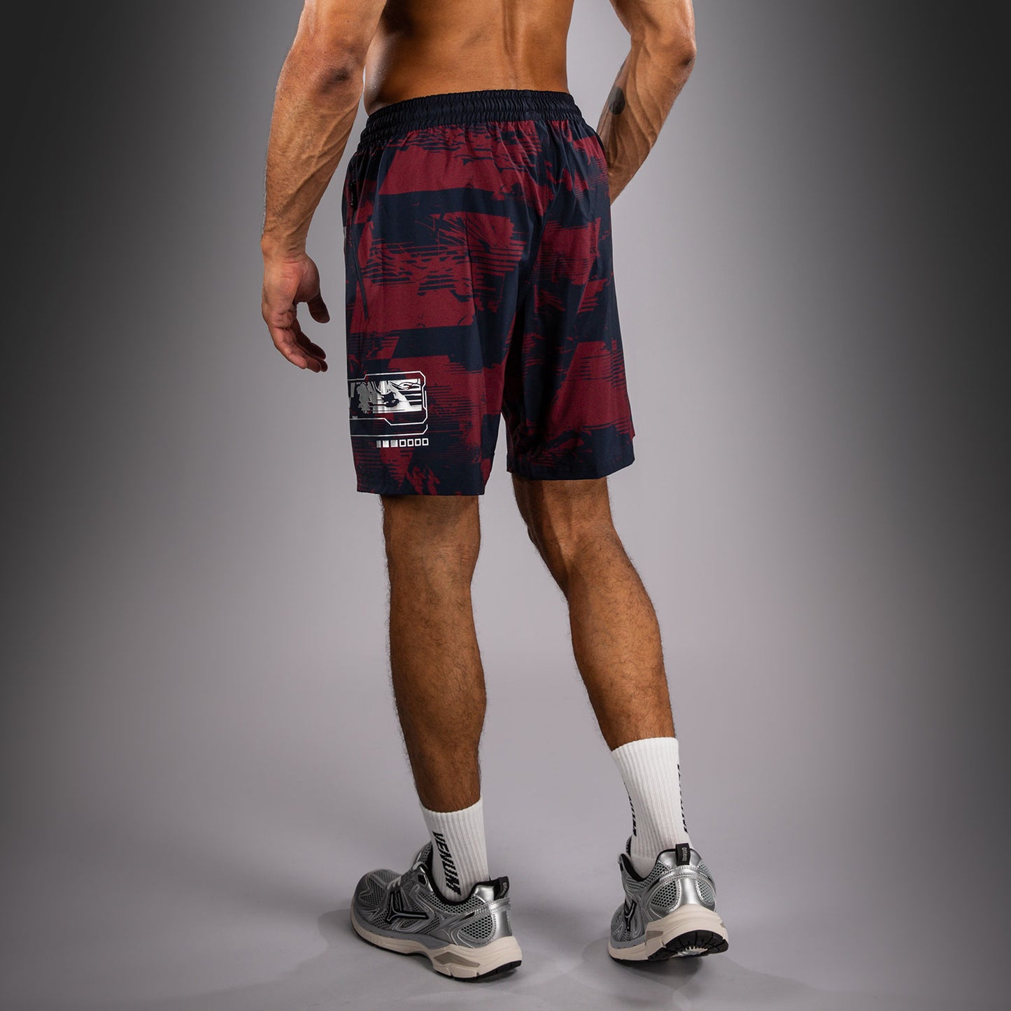 UFC Zenith by Venum Authentic Fight Week パフォーマンスショーツ メンズ - ネイビーブルー/バーガンディ/シルバー