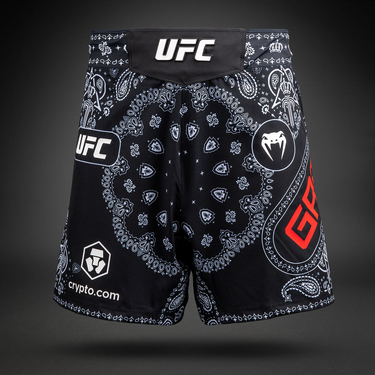 Venum UFC Unrivaled by Venum メンズ King Green ショートフィット ファイトショーツ – ブラック