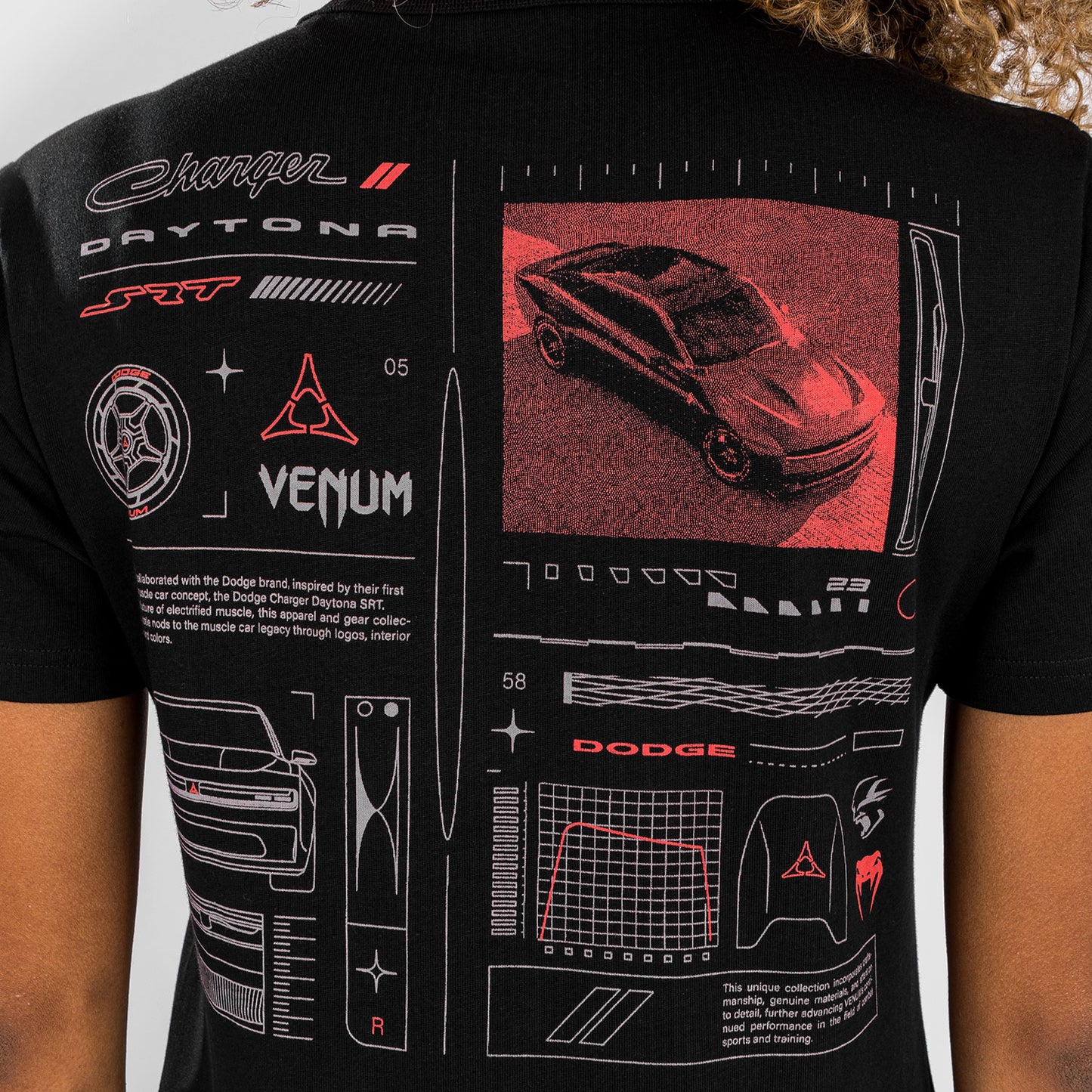 Venum x Dodge Banshee ウィメンズ Tシャツ - ブラック