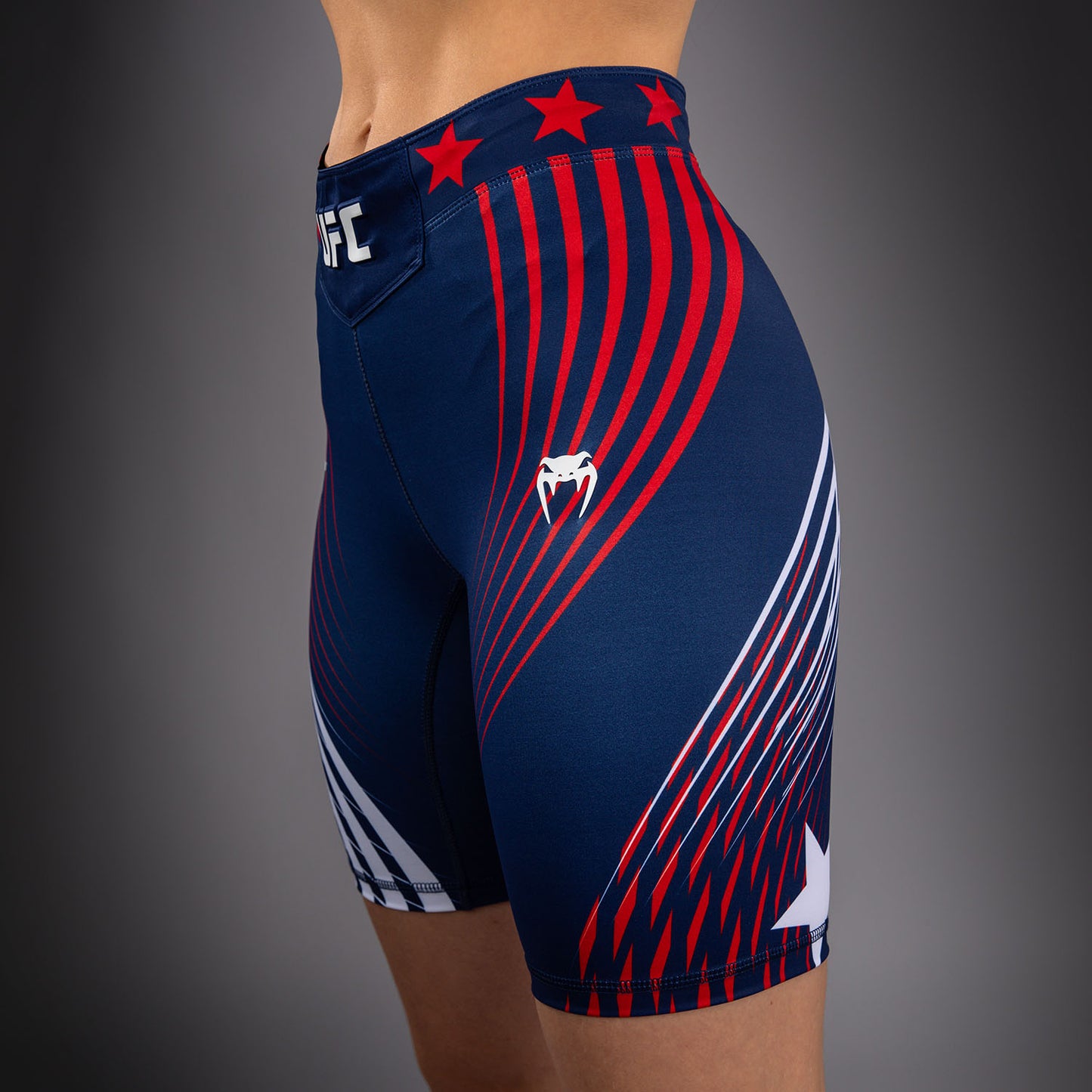 UFC Freedom 250 by Venum レディース Custom Authentic ヴァーリトゥード ショーツ ロングフィット - ブルー