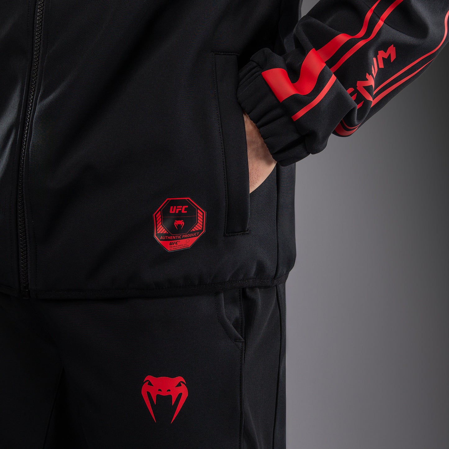 Venum UFC Unity by Venum Authentic Fight Week メンズ ジップフーディー - ブラック