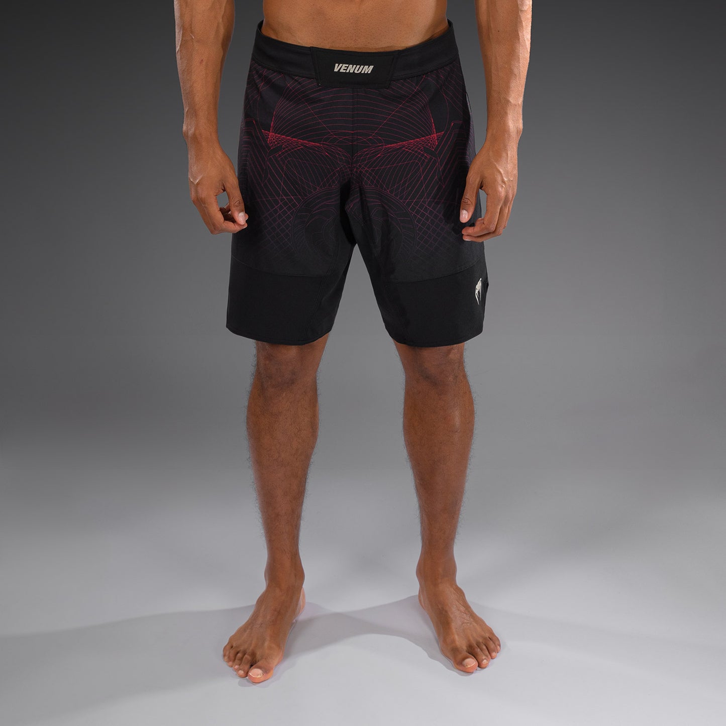 Venum G-Fit Air ファイトショーツ メンズ - ディープブラック/ファイヤーレッド