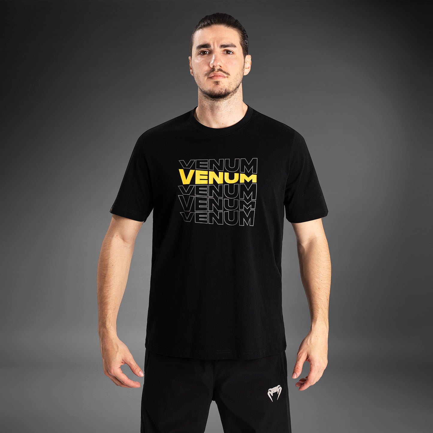 Venum Vertigo メンズ半袖Tシャツ - ブラック/イエロー