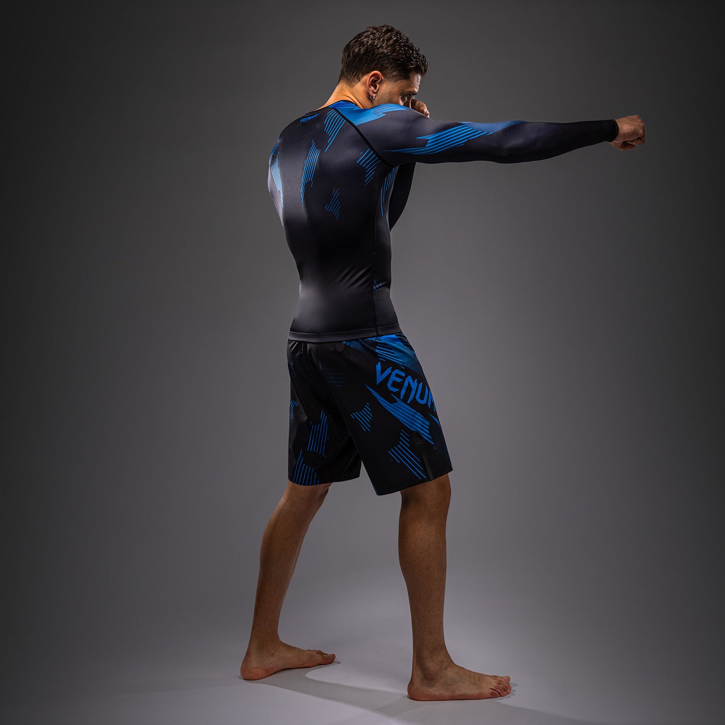 Venum No-Gi 6.0 長袖ラッシュガード ブラック/ブルー