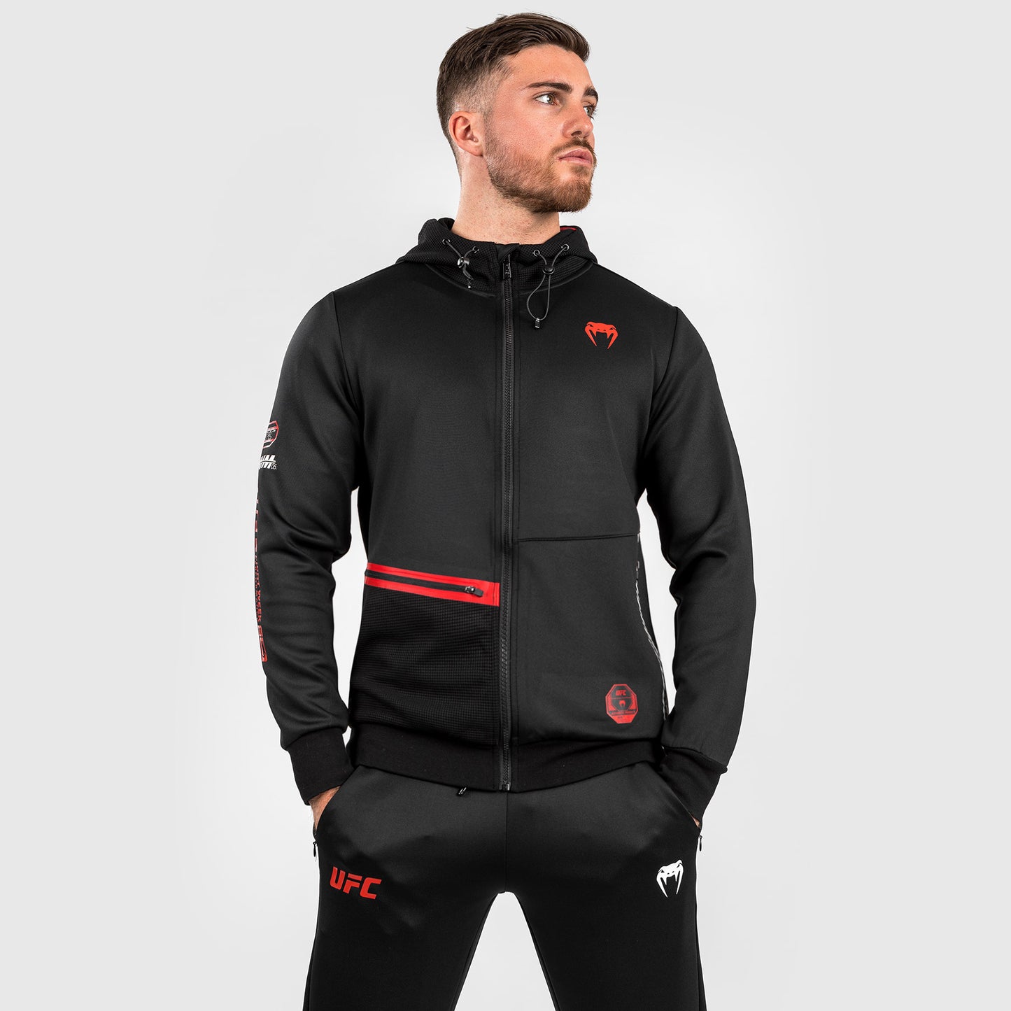 UFC Adrenaline by Venum Fight Week メンズ・ジップパーカー - ブラック
