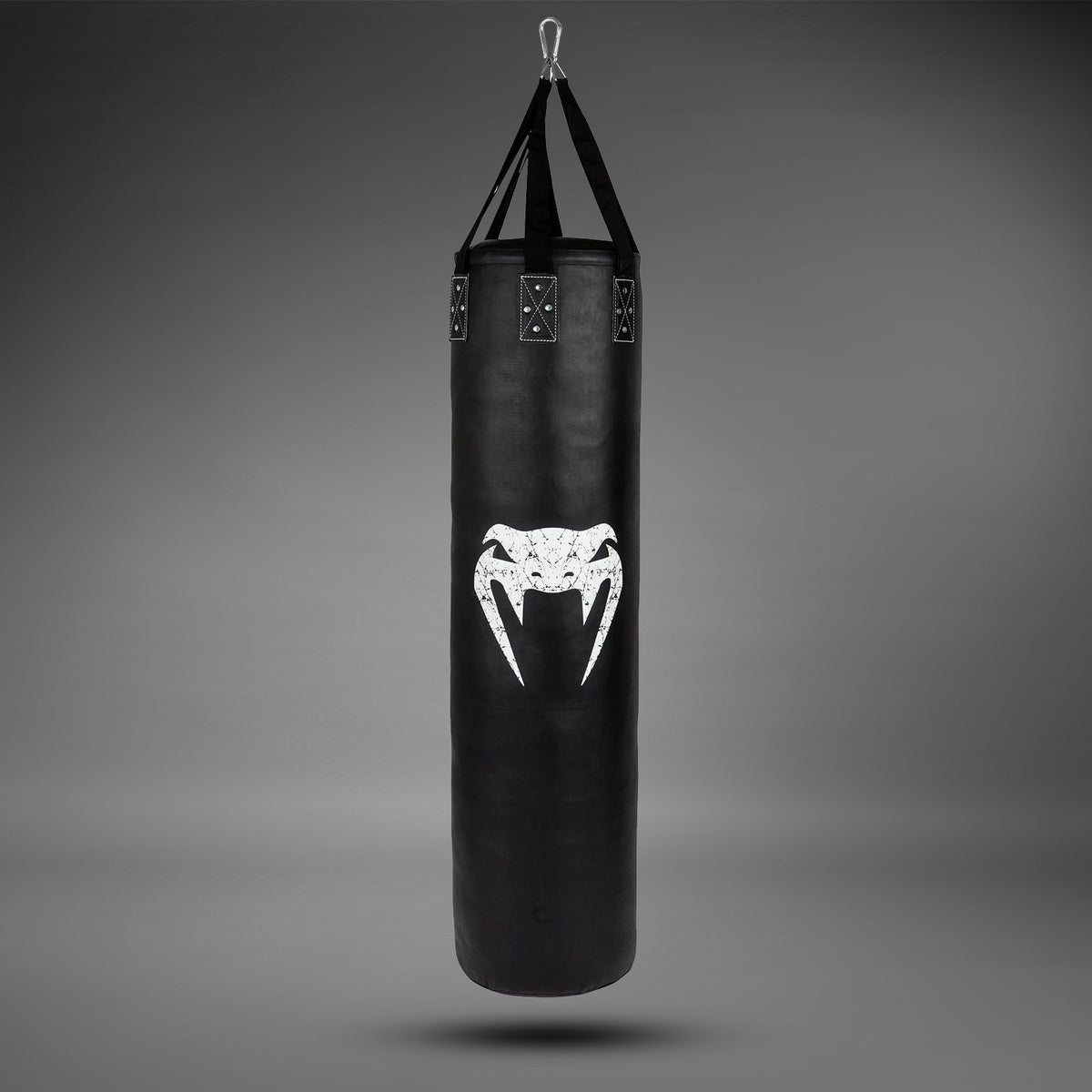 Venum Challenger ヘビーバッグ＋天井フック - ブラック/ホワイト - 充填済み - 150cm