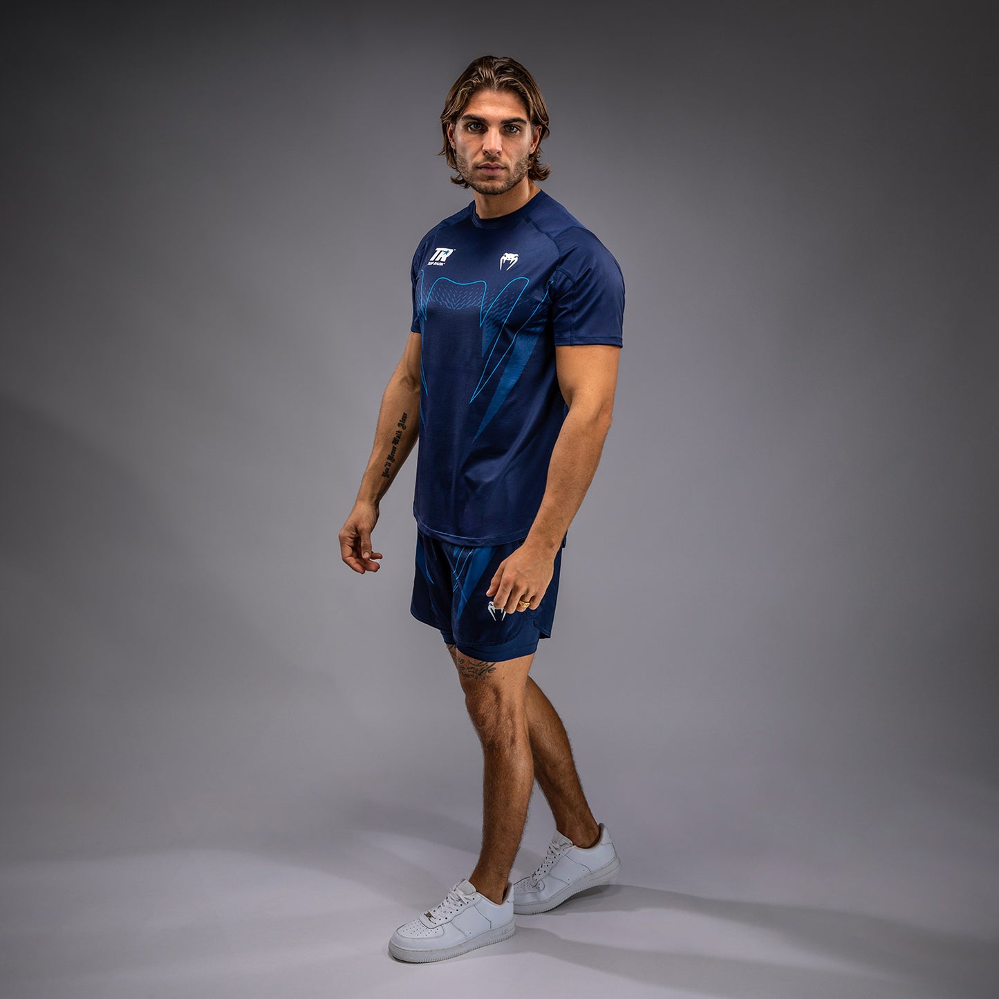 Venum x Top Rank Original メンズ ドライテックシャツ - ネイビーブルー