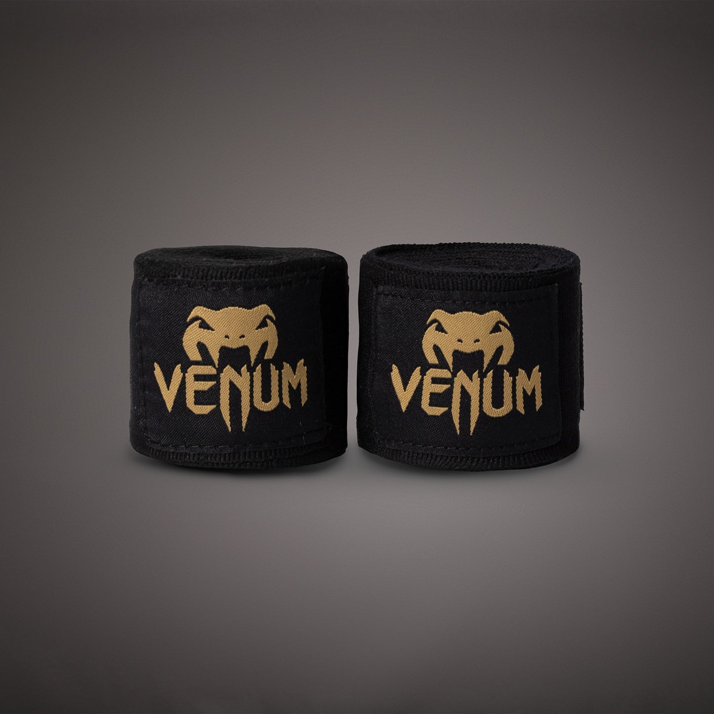 Venum Kontact Boxing ハンドラップ - ブラック/ゴールド - 2.5m (98 in)