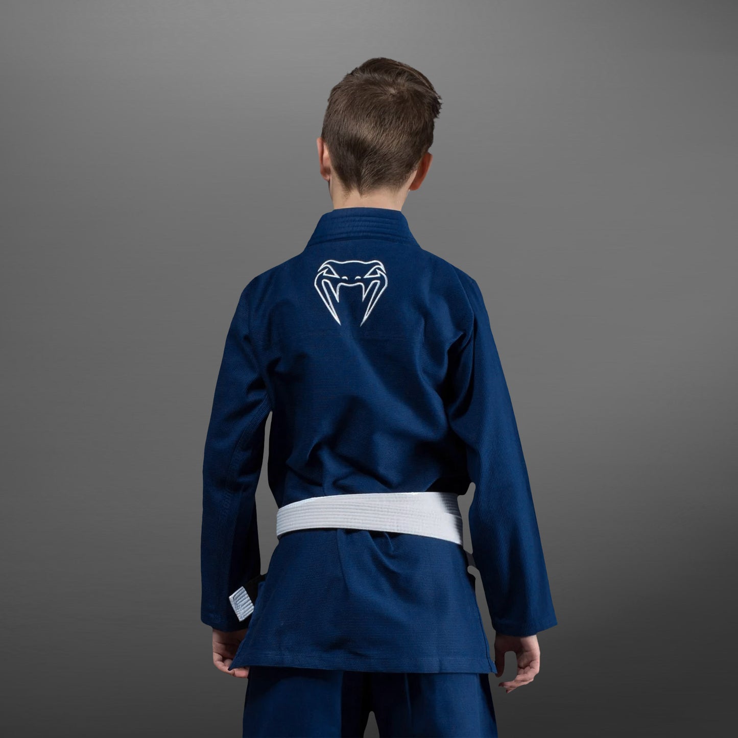 Venum Contender キッズ BJJ 着（無料のホワイトカラーベルト付き）- ネイビーブルー