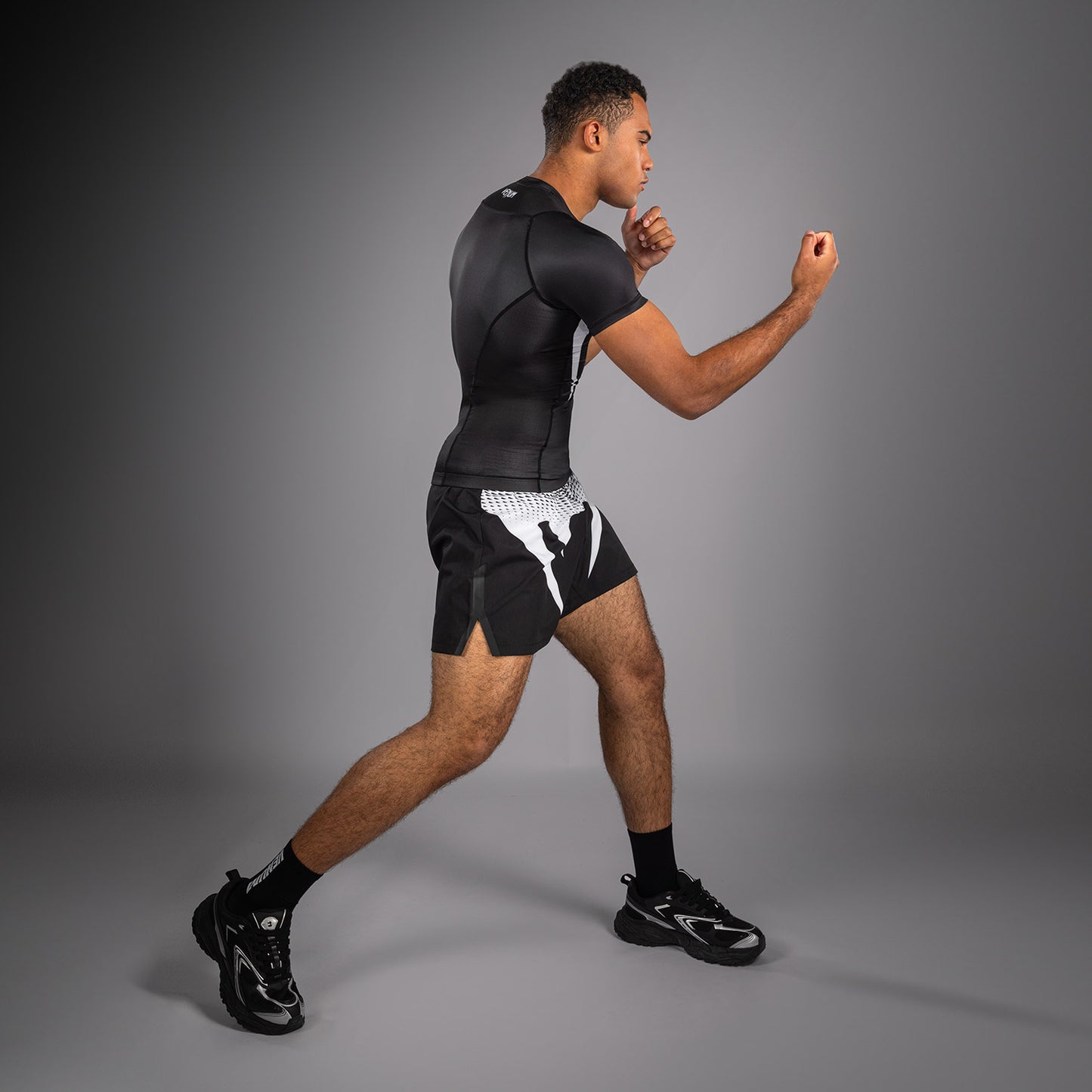 Venum No Gi ラッシュガード - ブラック/ホワイト