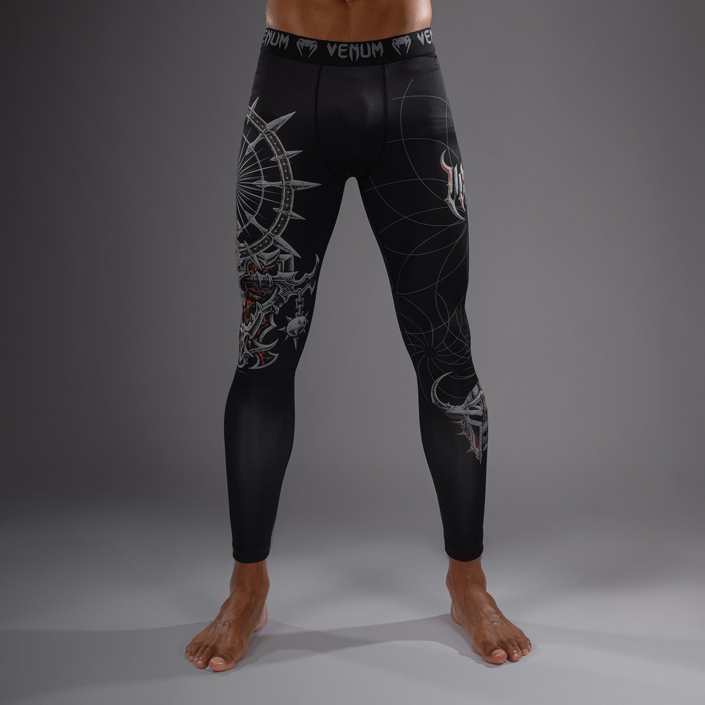 Venum Gladiator 5.0 メンズ タイツ - ブラック/シルバー