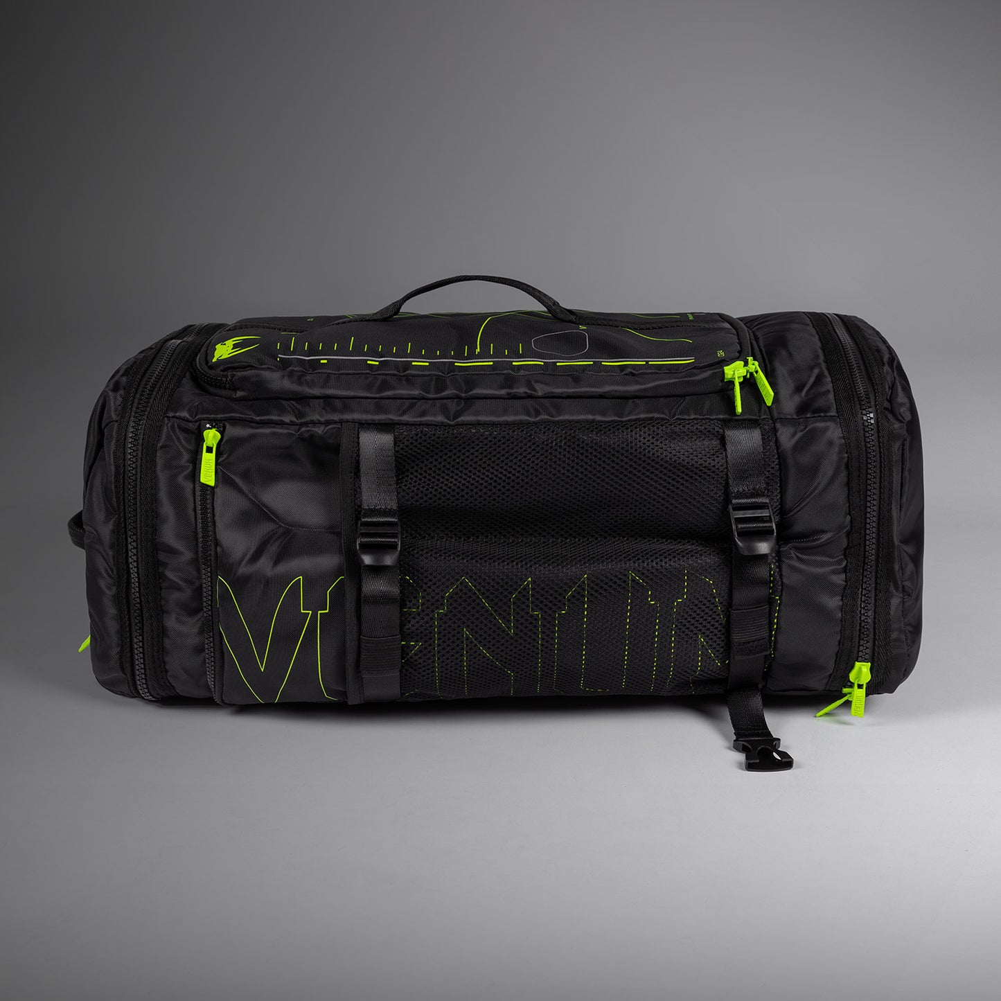 Venum Training Camp 4.0 スポーツバッグ - ブラック/ネオングリーン