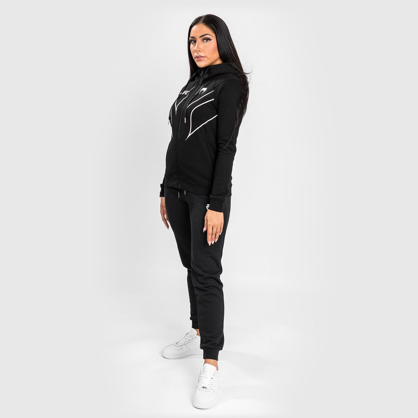 UFC Venum Fight Night 2.0 Replica Women's Full Zip Hoodie - Black