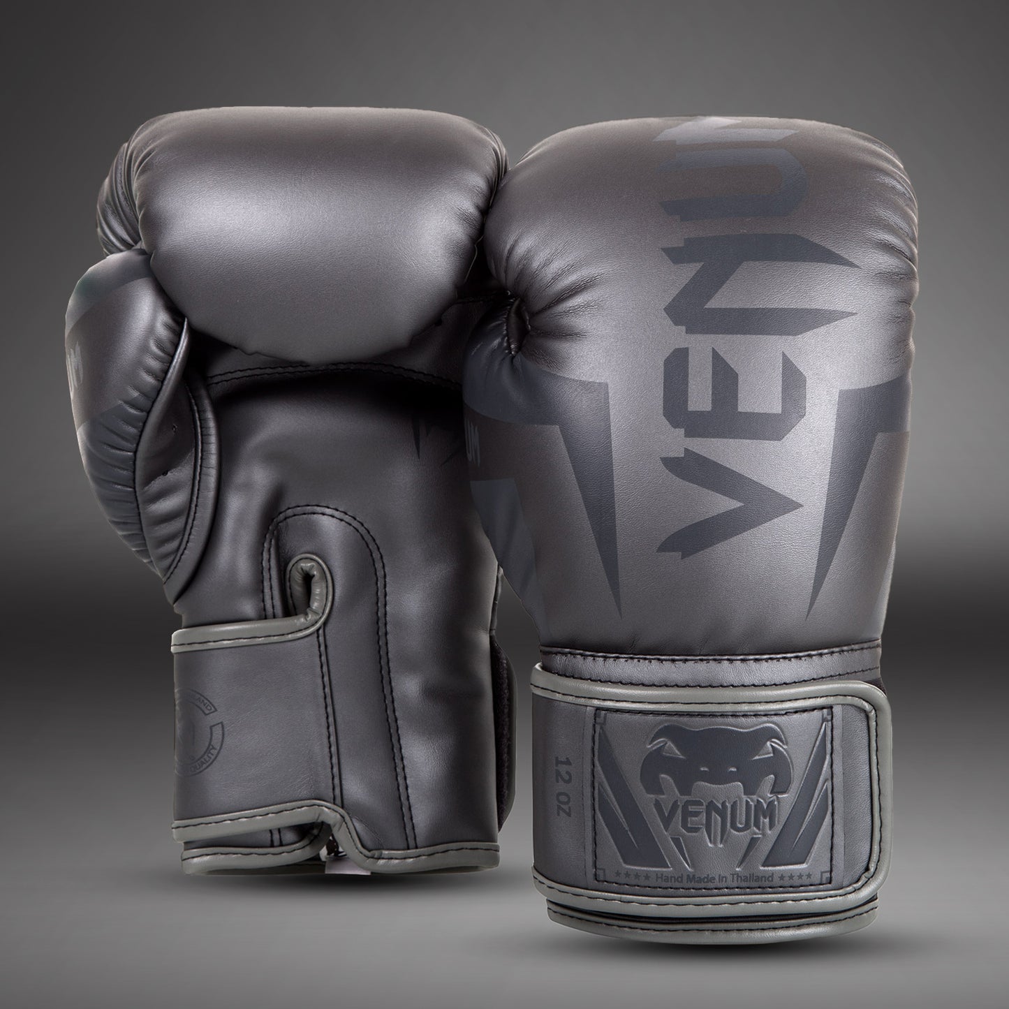 Venum Elite ボクシンググローブ：グレー／グレー