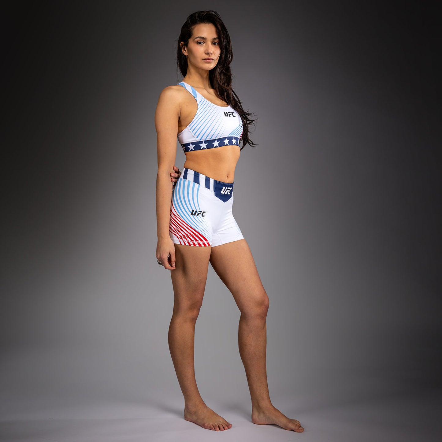 UFC Freedom 250 by Venum レディース Custom Authentic ヴァーリトゥード ショーツ ショートフィット - ホワイト