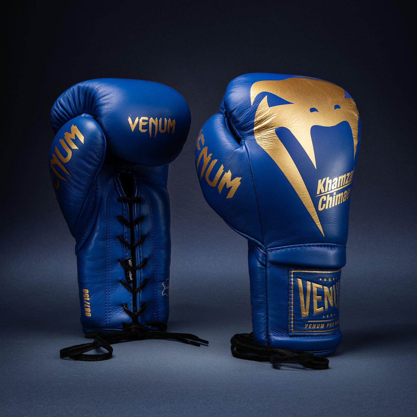 Venum Giant 2.0 Khamzat Chimaev Pro ボクシンググローブ - ブルーゴールド